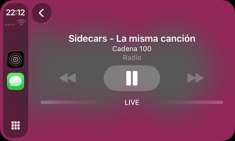 Your radio jumps to the car with CarPlay.